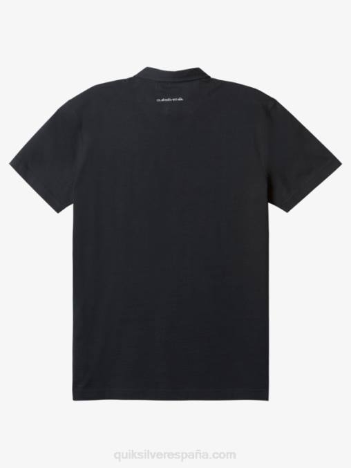 rayado negro lite1 playera tipo polo de manga corta con rayas ligeras D6T4D1624 hombres Quiksilver