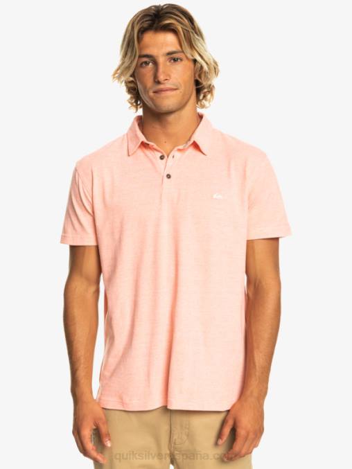 salmón fresco polo de manga corta crucero al atardecer D6T4D480 hombres Quiksilver