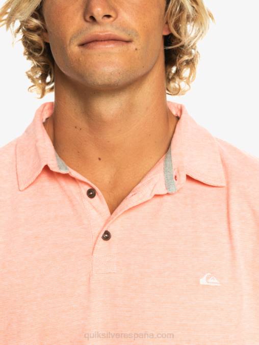 salmón fresco polo de manga corta crucero al atardecer D6T4D480 hombres Quiksilver