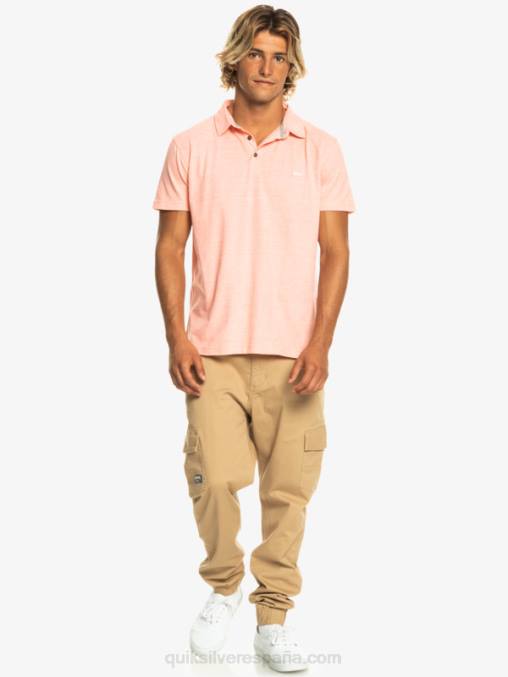 salmón fresco polo de manga corta crucero al atardecer D6T4D480 hombres Quiksilver
