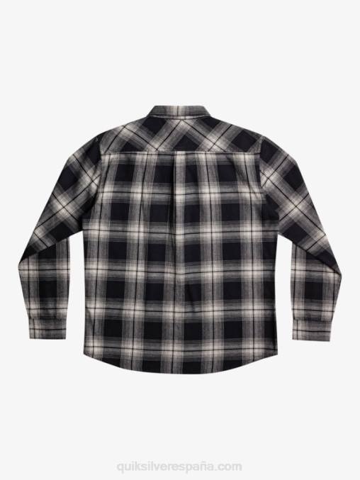 saturno negro camisa de manga larga a cuadros saturno D6T4D1692 hombres Quiksilver