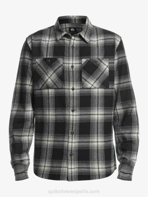 saturno negro camisa de manga larga a cuadros saturno D6T4D1692 hombres Quiksilver
