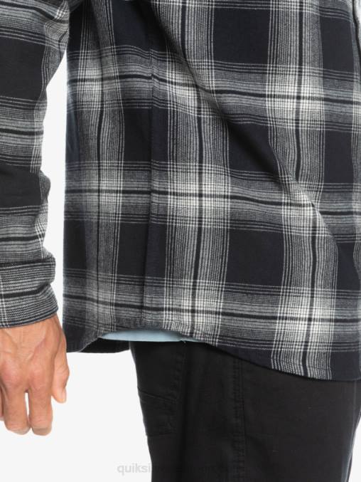 saturno negro camisa de manga larga a cuadros saturno D6T4D1692 hombres Quiksilver
