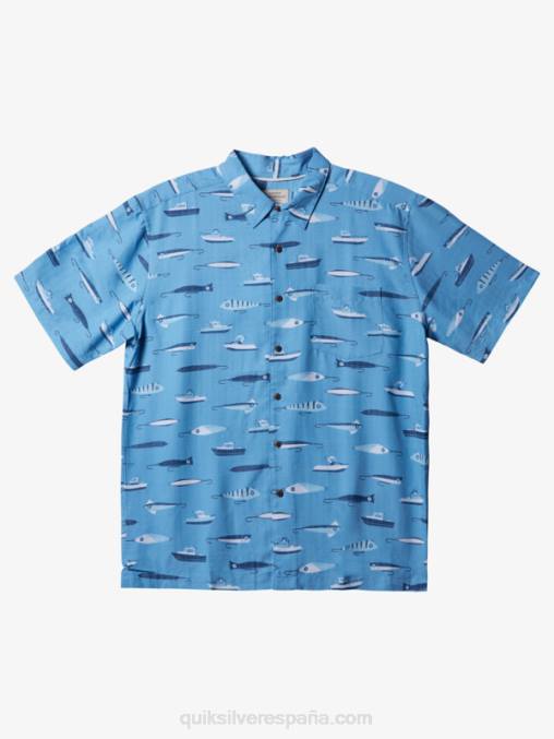 semana de arrastre azul anochecer w camiseta técnica manga corta waterman drag week D6T4D442 hombres Quiksilver