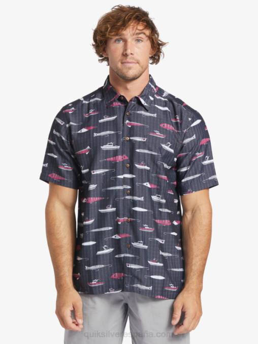semana de arrastre negro camiseta técnica manga corta waterman drag week D6T4D441 hombres Quiksilver