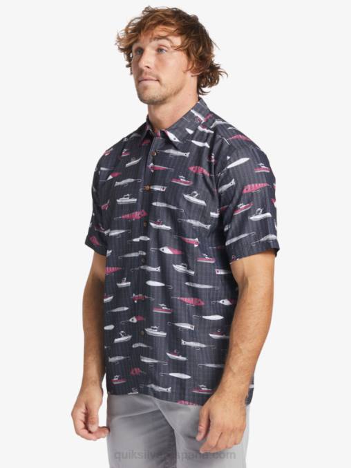 semana de arrastre negro camiseta técnica manga corta waterman drag week D6T4D441 hombres Quiksilver