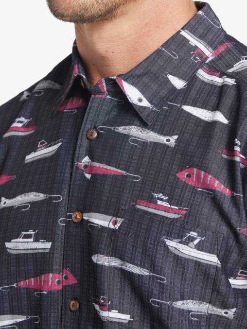 semana de arrastre negro camiseta técnica manga corta waterman drag week D6T4D441 hombres Quiksilver