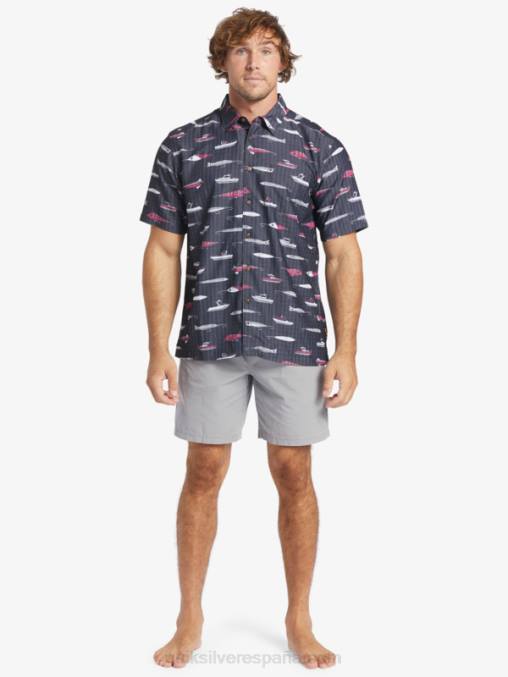 semana de arrastre negro camiseta técnica manga corta waterman drag week D6T4D441 hombres Quiksilver