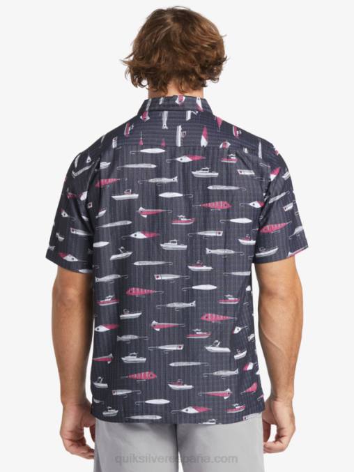semana de arrastre negro camiseta técnica manga corta waterman drag week D6T4D441 hombres Quiksilver