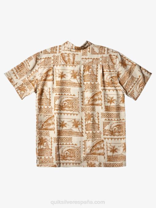 surfistas de arroz integral camiseta de manga corta waterman surf trippers D6T4D432 hombres Quiksilver