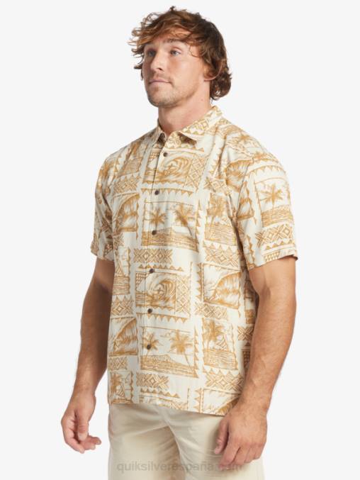surfistas de arroz integral camiseta de manga corta waterman surf trippers D6T4D432 hombres Quiksilver