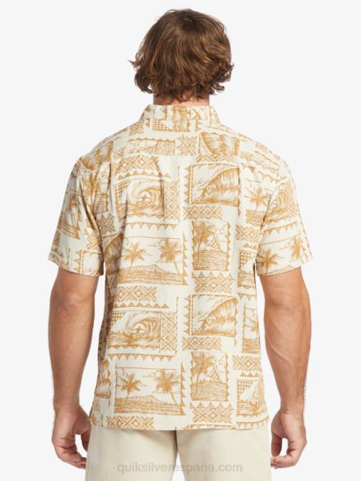 surfistas de arroz integral camiseta de manga corta waterman surf trippers D6T4D432 hombres Quiksilver