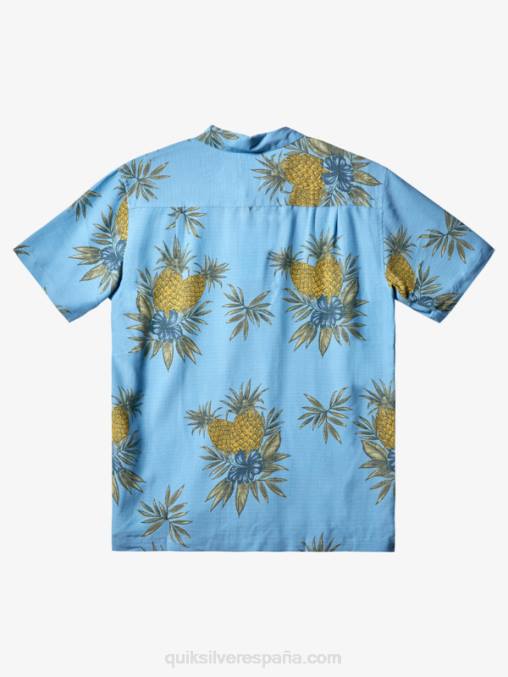 trabajo de campo azul anochecer camisa de manga corta de trabajo de campo waterman D6T4D448 hombres Quiksilver