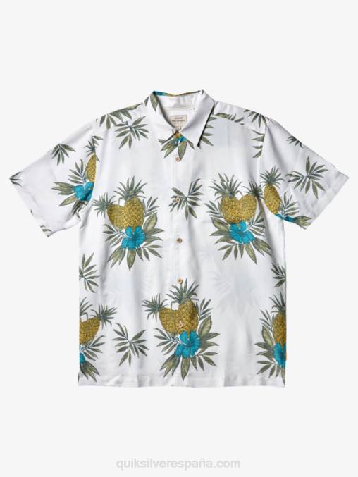 trabajo de campo blanco antiguo camisa de manga corta de trabajo de campo waterman D6T4D450 hombres Quiksilver