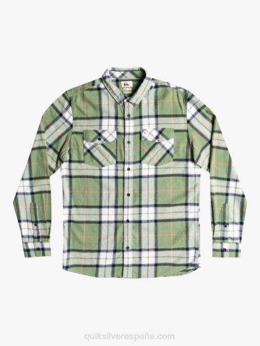 tramo de tilo escarcha loden camisa de franela elástica de manga larga de tilo D6T4D1427 hombres Quiksilver