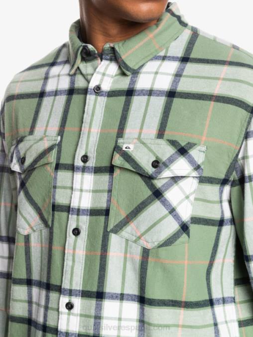 tramo de tilo escarcha loden camisa de franela elástica de manga larga de tilo D6T4D1427 hombres Quiksilver