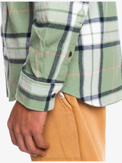 tramo de tilo escarcha loden camisa de franela elástica de manga larga de tilo D6T4D1427 hombres Quiksilver