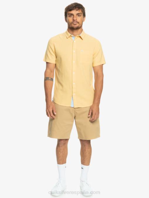 trigo camisa de manga corta de la caja del tiempo D6T4D1361 hombres Quiksilver