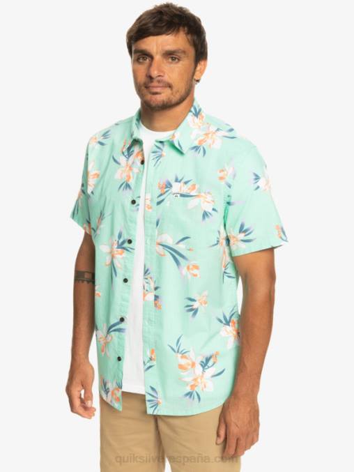 vaso de playa vacacional camisa de manga corta de vacaciones D6T4D1089 hombres Quiksilver