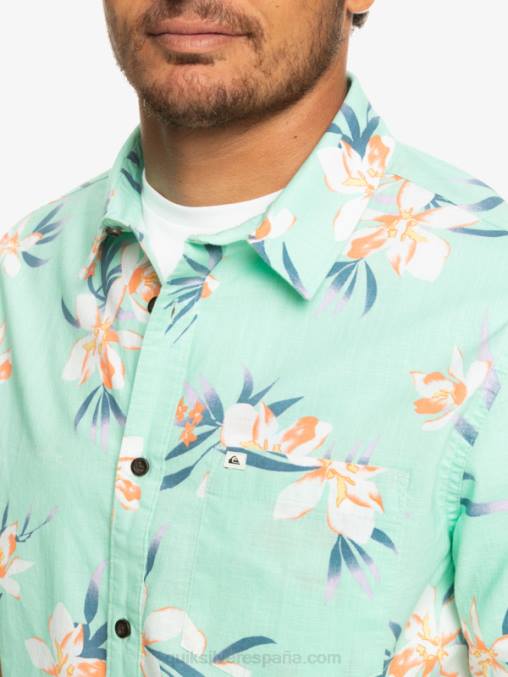 vaso de playa vacacional camisa de manga corta de vacaciones D6T4D1089 hombres Quiksilver