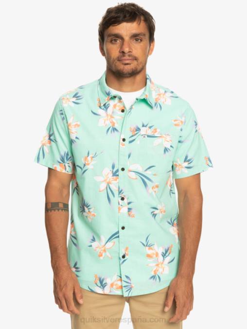 vaso de playa vacacional camisa de manga corta de vacaciones D6T4D1089 hombres Quiksilver