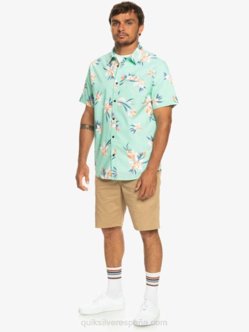 vaso de playa vacacional camisa de manga corta de vacaciones D6T4D1089 hombres Quiksilver