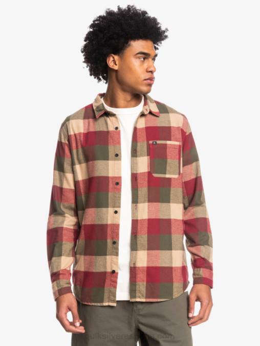 vino de rubí madre mosca camisa de franela de manga larga motherfly D6T4D1571 hombres Quiksilver