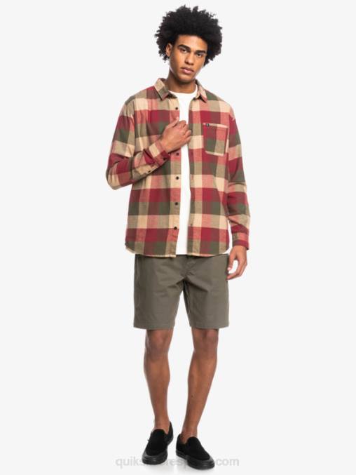 vino de rubí madre mosca camisa de franela de manga larga motherfly D6T4D1571 hombres Quiksilver
