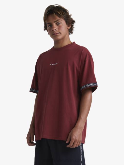 vino rubí camiseta de los 90 D6T4D1864 hombres Quiksilver x Stab
