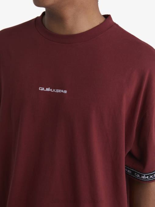 vino rubí camiseta de los 90 D6T4D1864 hombres Quiksilver x Stab