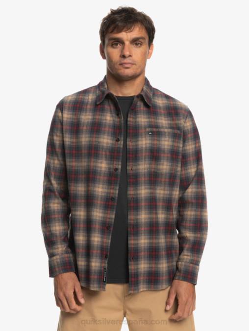 vino rubí cramond camisa de manga larga cramond stretch D6T4D1049 hombres Quiksilver