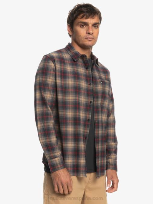 vino rubí cramond camisa de manga larga cramond stretch D6T4D1049 hombres Quiksilver