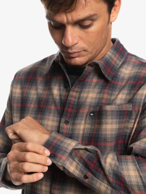 vino rubí cramond camisa de manga larga cramond stretch D6T4D1049 hombres Quiksilver