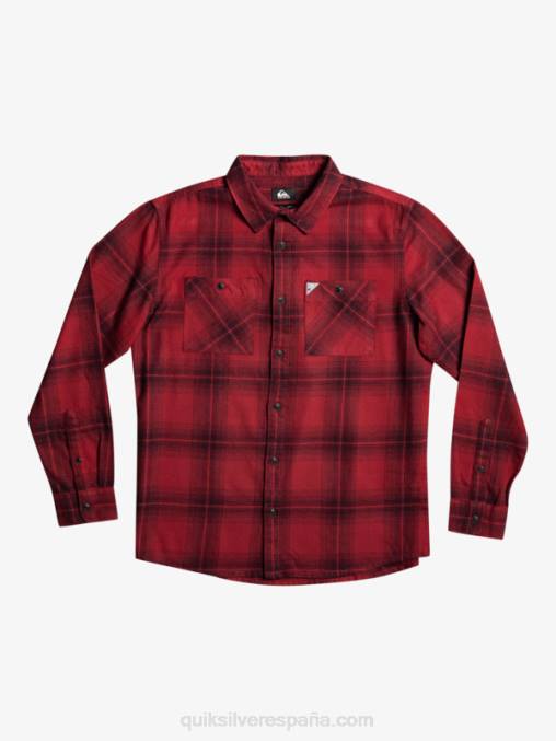 vino rubí saturno camisa de manga larga a cuadros saturno D6T4D1691 hombres Quiksilver