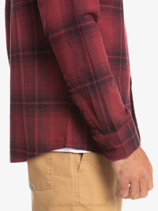 vino rubí saturno camisa de manga larga a cuadros saturno D6T4D1691 hombres Quiksilver