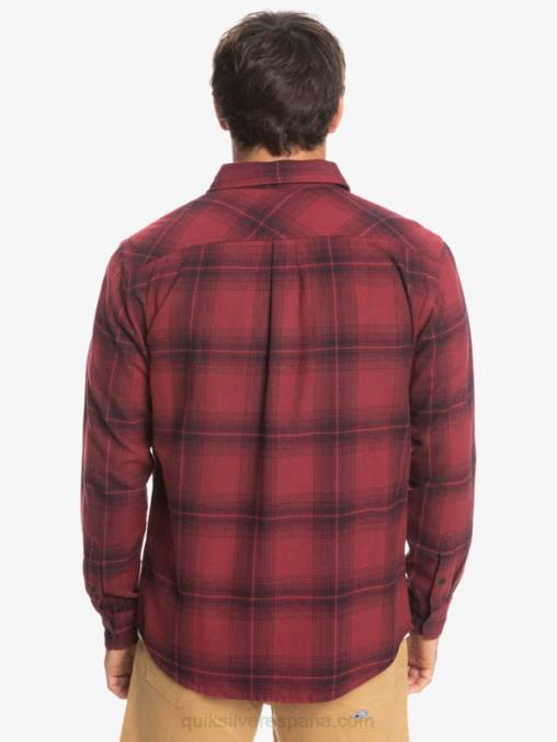 vino rubí saturno camisa de manga larga a cuadros saturno D6T4D1691 hombres Quiksilver
