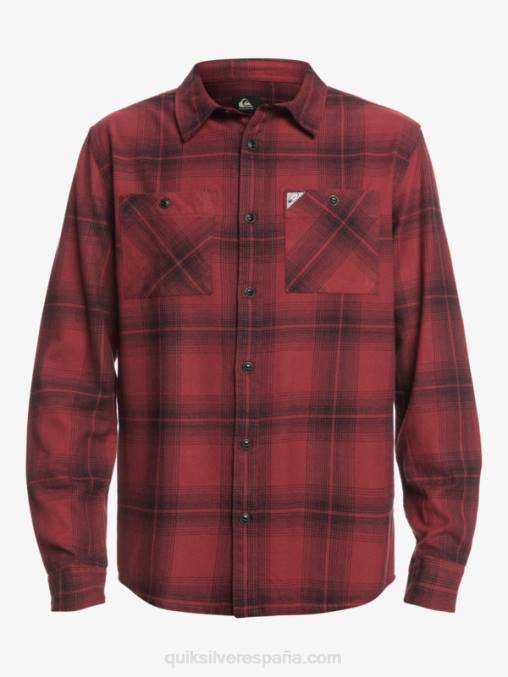 vino rubí saturno camisa de manga larga a cuadros saturno D6T4D1691 hombres Quiksilver