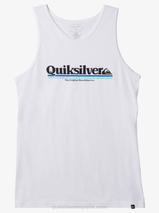 blanco entre el tanque de líneas D6T4D1004 hombres Quiksilver