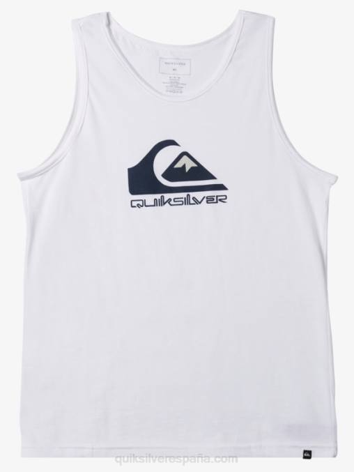blanco tanque con logo grande D6T4D263 hombres Quiksilver