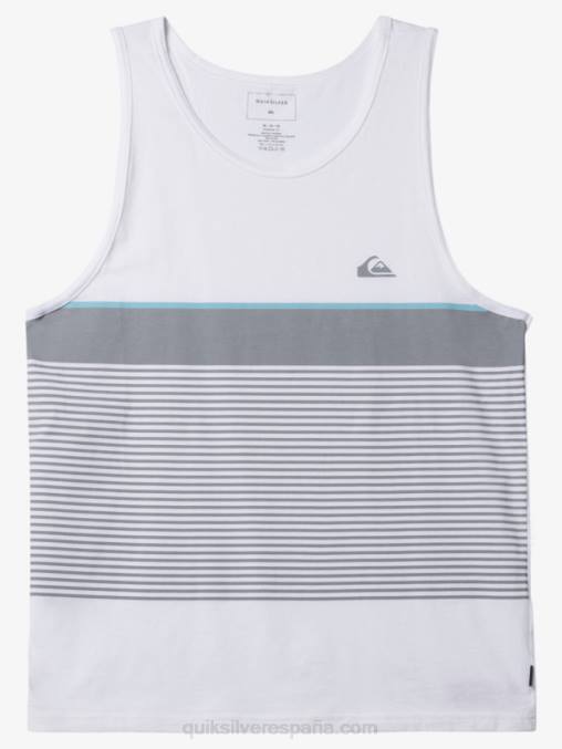 blanco tanque de rayas de tijuana D6T4D456 hombres Quiksilver