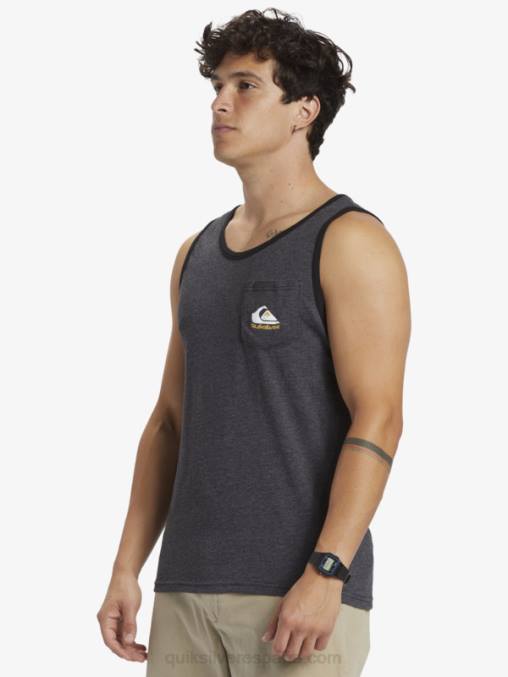brezo de carbón playera sin mangas omni bolsillo D6T4D555 hombres Quiksilver