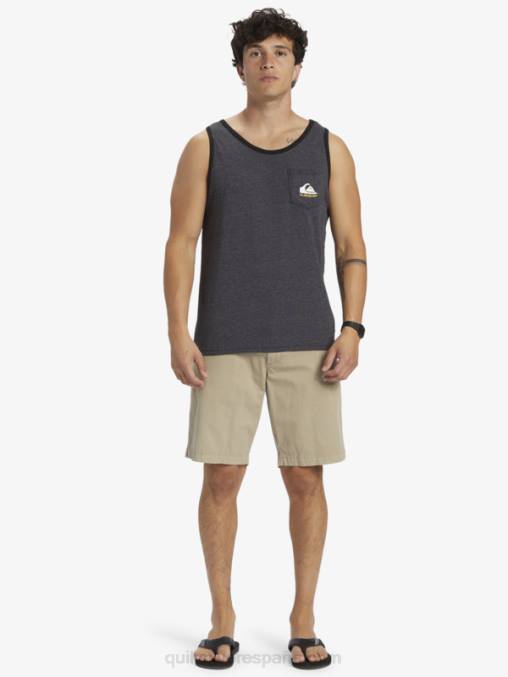 brezo de carbón playera sin mangas omni bolsillo D6T4D555 hombres Quiksilver