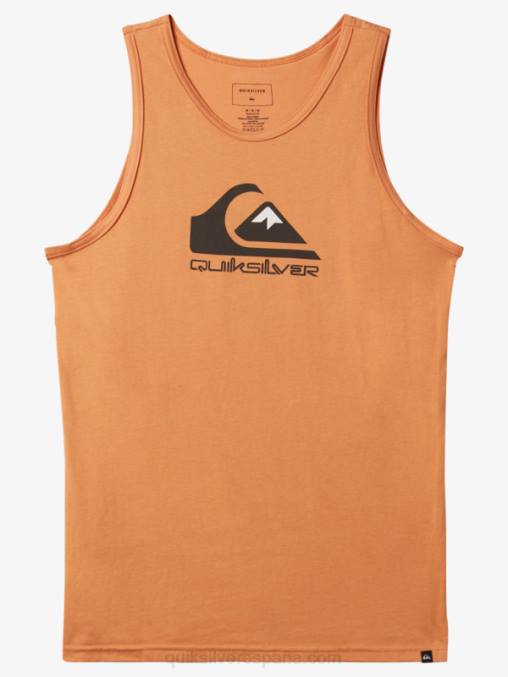 bronceado cobre tanque con logo grande D6T4D266 hombres Quiksilver