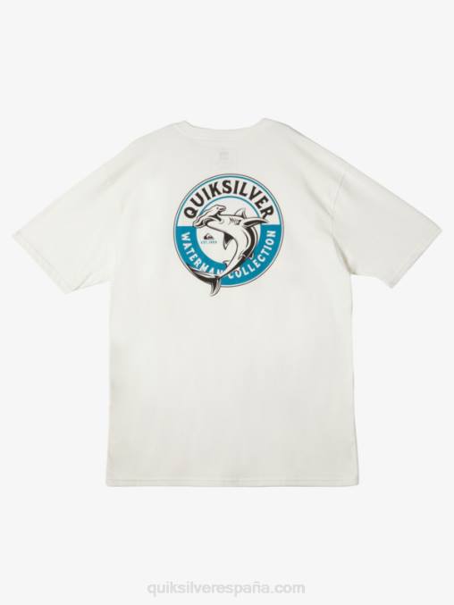 Blanco como la nieve camiseta waterman tiburón marino D6T4D41 hombres Quiksilver