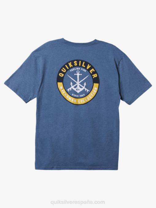 alférez azul brezo camiseta de sesiones despreocupadas de waterman D6T4D1484 hombres Quiksilver