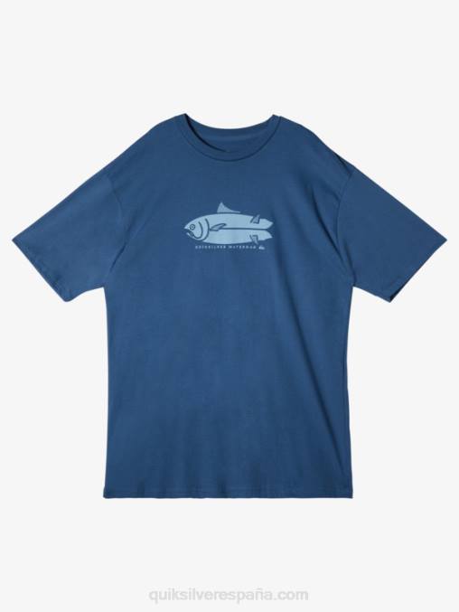 alférez azul camiseta cuentos de peces waterman D6T4D59 hombres Quiksilver