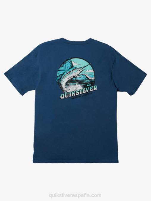 alférez azul camiseta waterman aletas arriba D6T4D1046 hombres Quiksilver