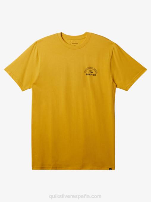 amarillo yema camiseta de giro atemporal D6T4D108 hombres Quiksilver