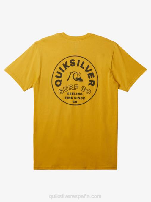 amarillo yema camiseta de giro atemporal D6T4D108 hombres Quiksilver