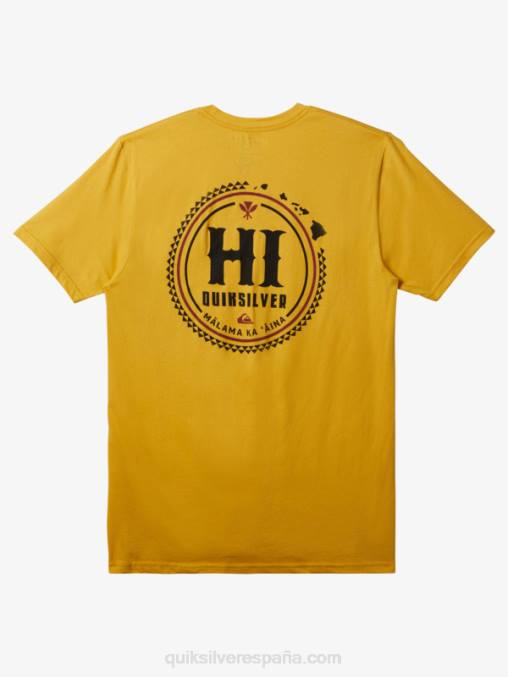 amarillo yema camiseta de superviviente de hawaii D6T4D117 hombres Quiksilver